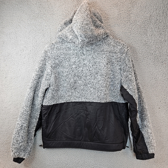 Outdoor Collection By International 26 Mixed Media Faux Sherpa Nylon Hooded - Picture 8 of 10